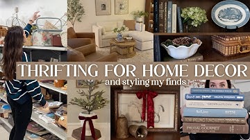 HOME DECOR IDEAS ON A BUDGET | THRIFT WITH ME, HAUL & HOW TO STYLE - THRIFTED HOME DECORATING IDEAS