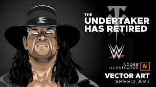 THE UNDERTAKER VECTOR ART | ADOBE ILLUSTRATOR SPEED ART screenshot 5