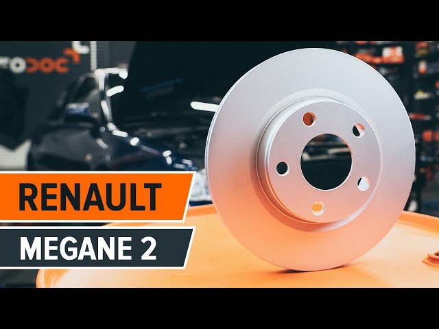 Cómo cambiar las discos de freno delanteros, pastillas de freno delanteras MEGANE 2 Tutorial YouTube