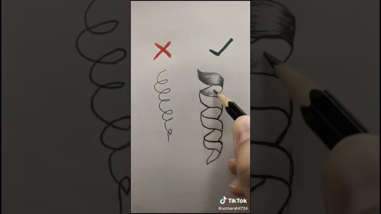 Draw coiled hair correctly ✅or ❌!