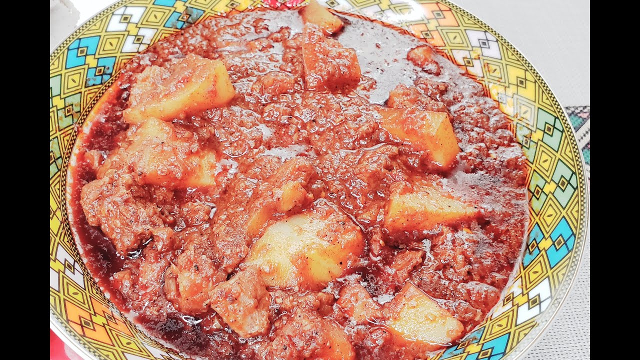 How To Make Spicy Meat And Potatoes Eritrean & Ethiopian Food (ሰጋ ምስ ...