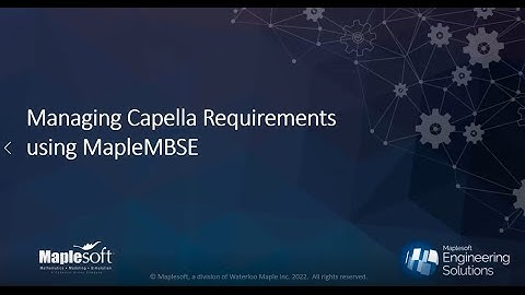 How MapleMBSE supports Capella Requirements Viewpoint add-on