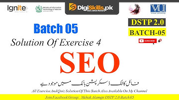 seo exercise 4 batch 05  | dstp 2.0 batch 05 seo exercise 4 solution 2023