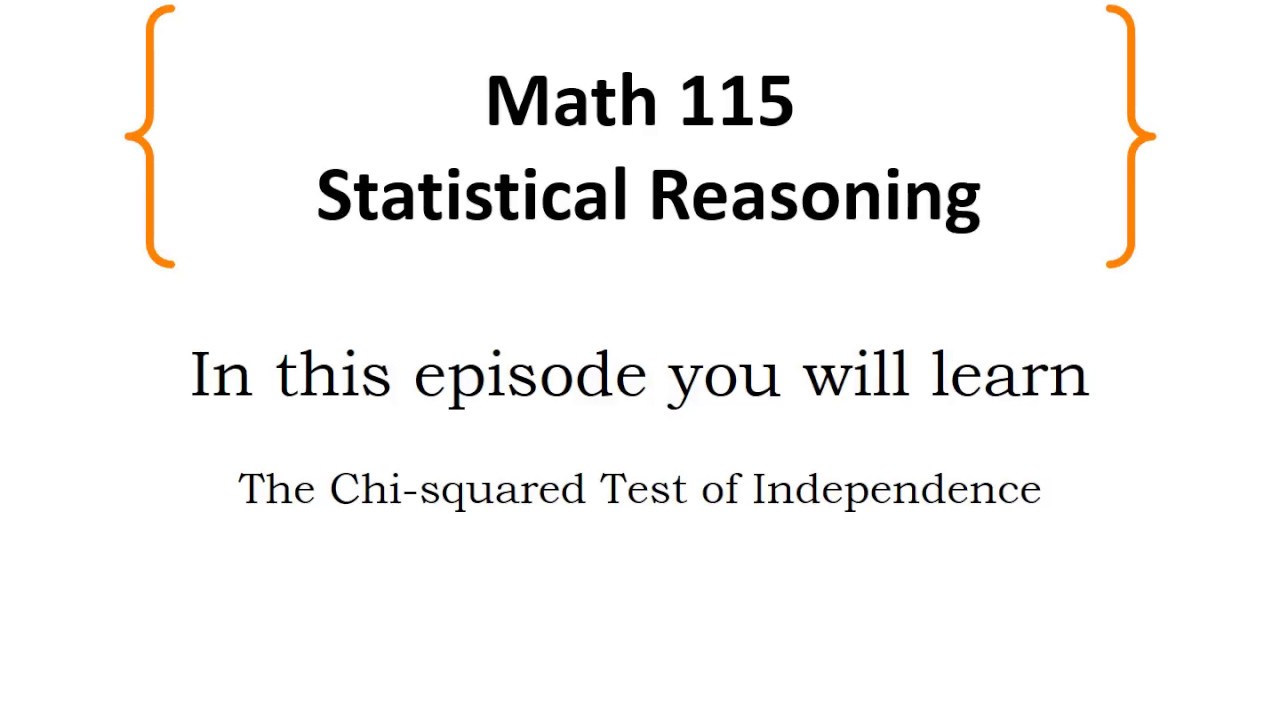 Chi squared test of independence youtube