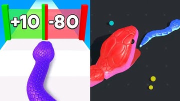 Snake Run Race VS Snake Clash Max All Levels Gameplay Android,iOS NEW UPDATE