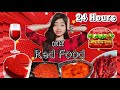 I only ate red food for 24 hours challenge  fruti gupta vlogs