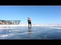 Siberia’s ice-skating 76 y/o granny commutes on world’s DEEPEST lake