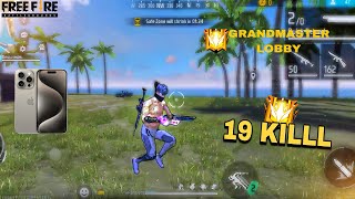 40000 + SCORE GRANDMATER LOBBY 19 KILLS + BOOYAH #garenafreefire#shortsfeed #viral #trending #iphone