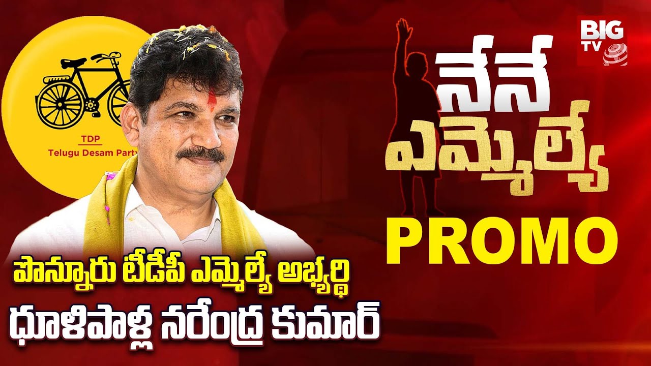 Ponnur TDP MLA Candidate Dhulipalla Narendra Kumar Exclusive Interview  Nene MLA PROMO  BIG TV