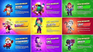 ALL 64 BRAWLER UNLOCK ANIMATIONS | Chester, Mandy, Gray & More ..