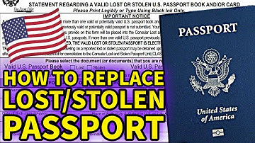How To Replace LOST/STOLEN US Passport 2025