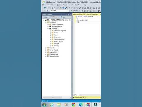 How to Create Table In Sql Using Query - YouTube