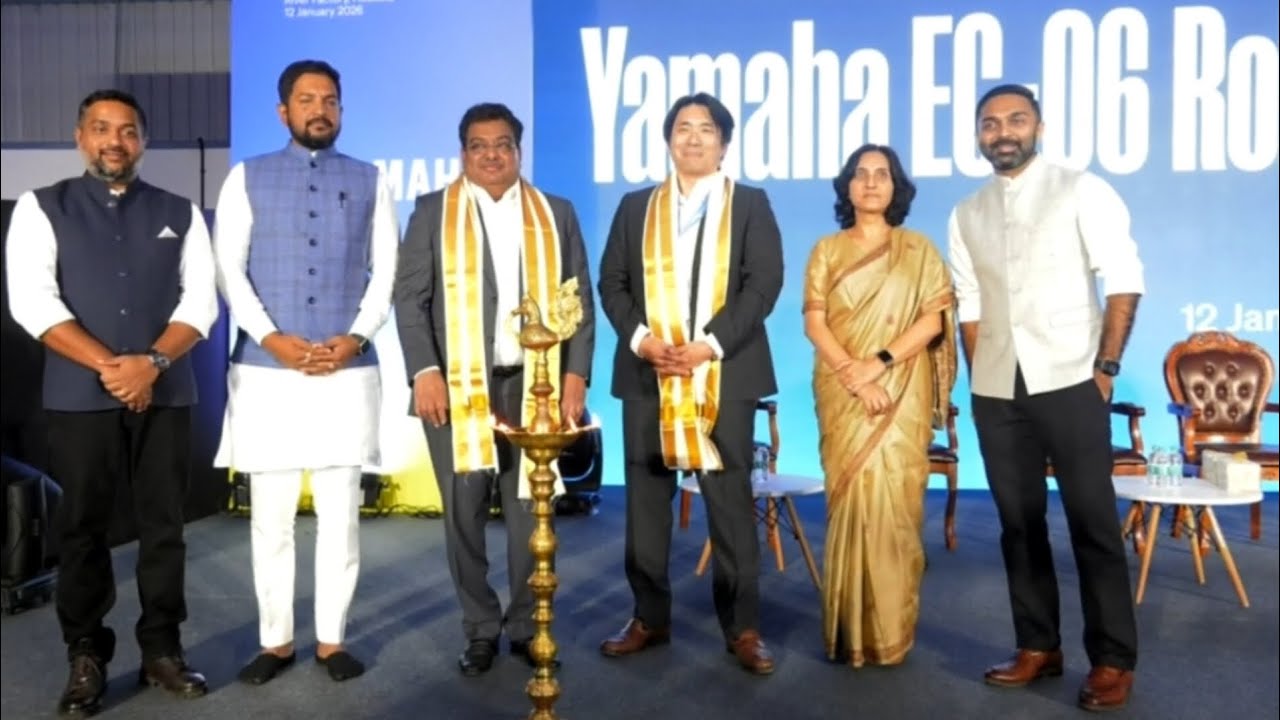 Shri M.B. Patil rolls out Yamaha's first electric scooter EC06 in Karnataka