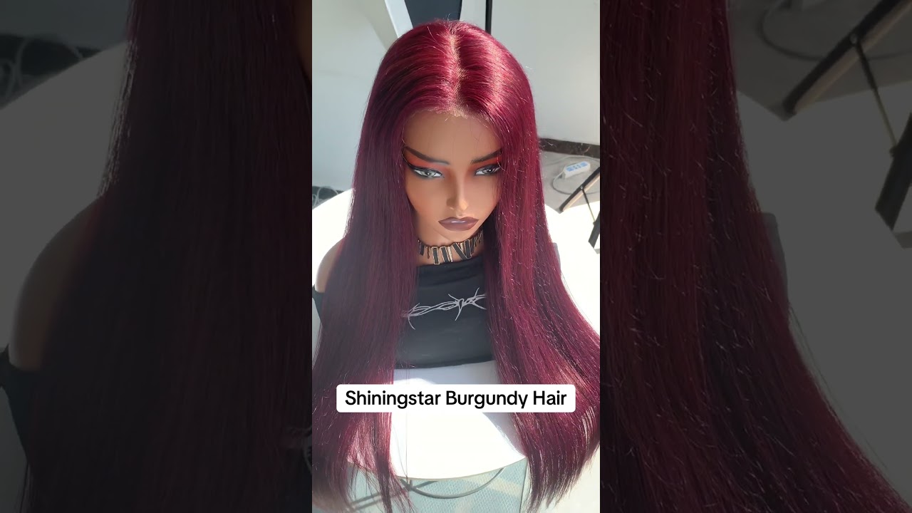 Shiningstar Burgundy straight wig