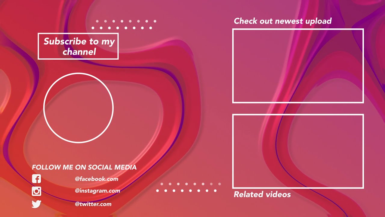 10 Ending Screens with Titles & Link Placeholders | YouTube End Screen Pack ▶ 2