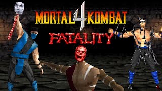 Mortal Kombat 4 [PS1] - All Fatalities