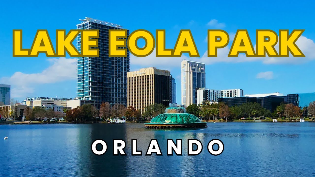 Lake Eola Park Orlando Florida Full  Walking Tour