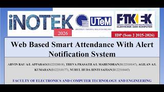 Web Based Smart Attendance with Alert Notification System (IDP31)
