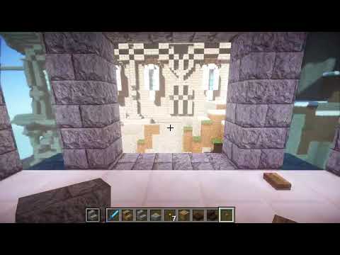 Minecraft Continuum Shader testing (Barracks and portal zone, Work in Progress)