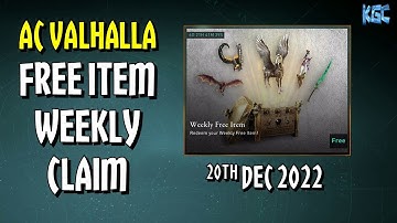 AC Valhalla - WEEKLY STORE FREE ITEM CLAIM - 20th Dec 2022