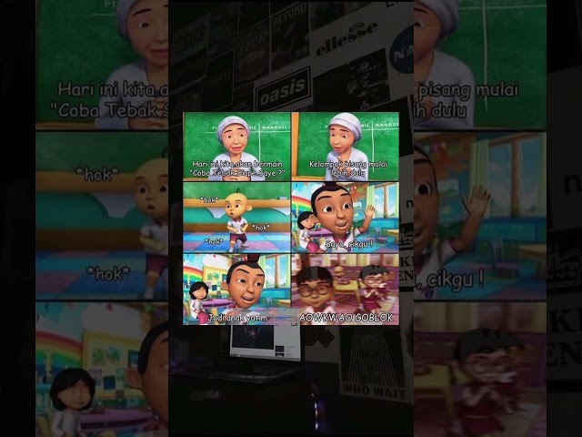 Upin was exposed to Karma for being evil to Opah again. class=