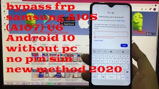 how to bypass frp google account samsung A10S (A107) U6 android 10 | without pc | new method 2020