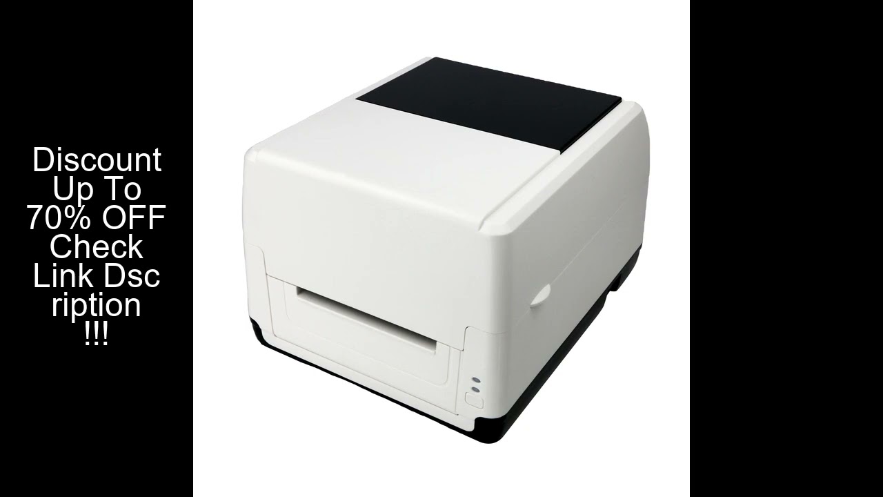 4inch Thermal Transfer Label Printer With USB Satin Ribbon Washing Tag Clothing Label Maker Support