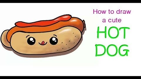 How to draw a HOT DOG. Illustration with Procreate,  Kawaii cute (easy)