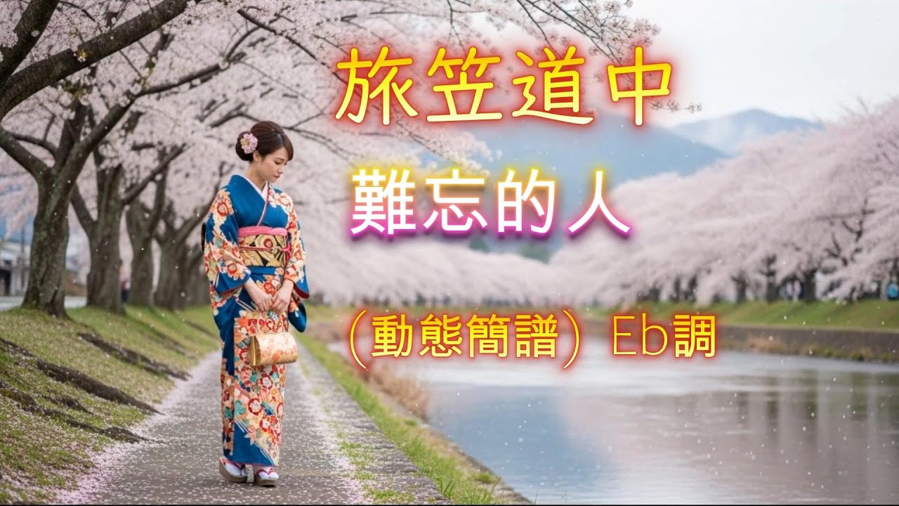 旅笠道中  難忘的人 (動態簡譜)  Eb調