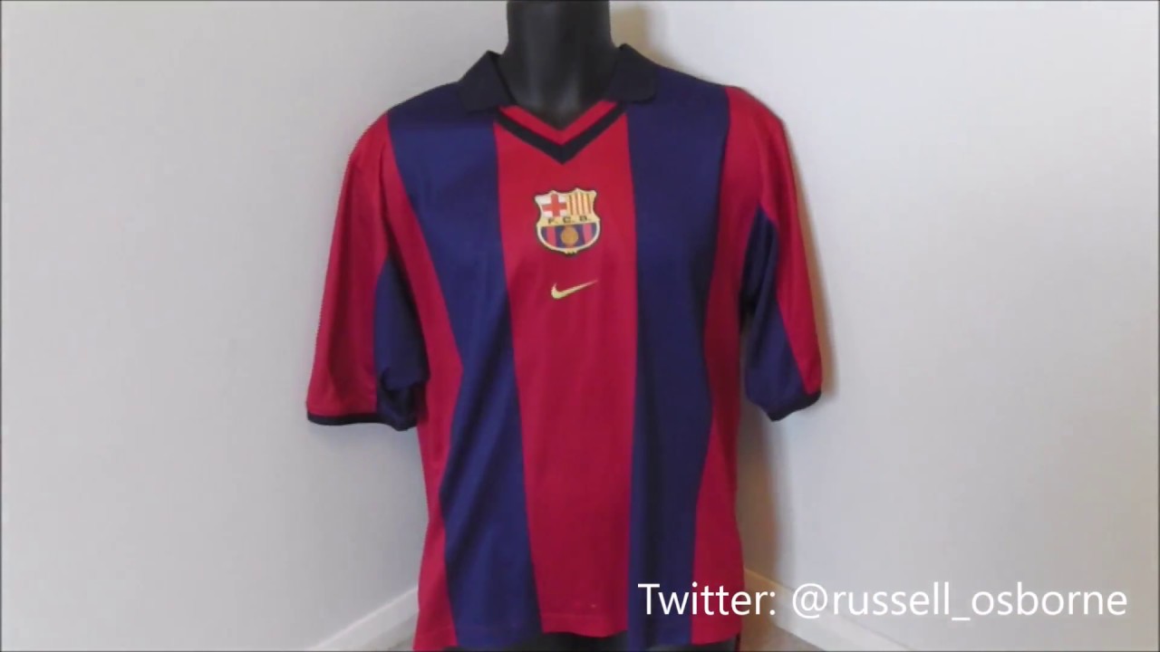 Barcelona 2000/01 Home Shirt - YouTube