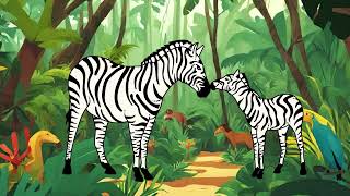 funny Animated animals in the jungle (cartoon for kids)