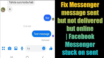 Fix Messenger message sent but not delivered but online | Facebook Messenger stuck on sent