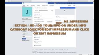 HOW TO ADD AN IMPRESSUM TO YOUR FACEBOOK PAGE