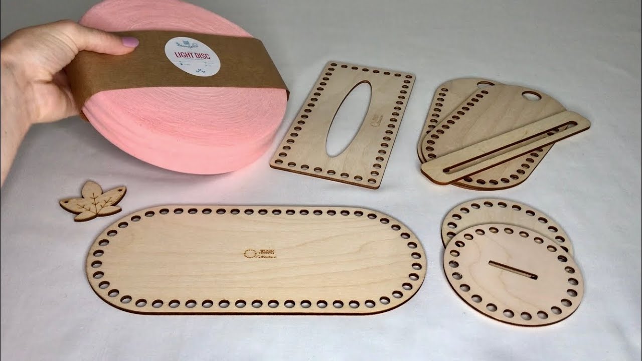 Light Disc Yarn, Wooden Bag, Basket Base, Top, Money Box, Tissue box