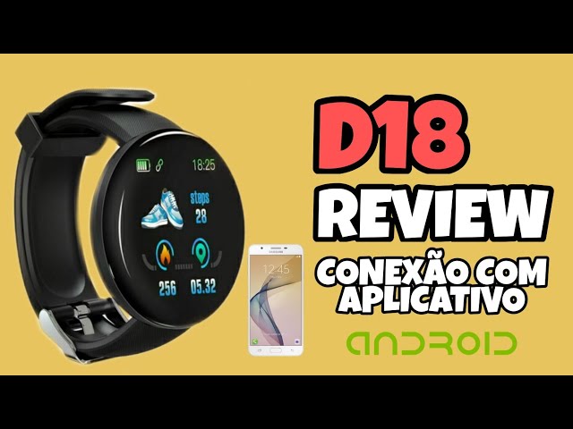 Relógio Smartwatch Redondo D18 Whats E Face - Android / Ios