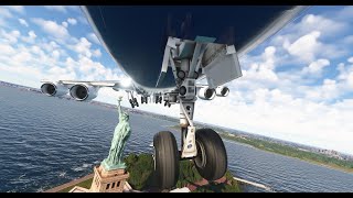 Beautiful BOEING 747 TAKEOFF from NEW YORK JFK Airport. Runway 33L