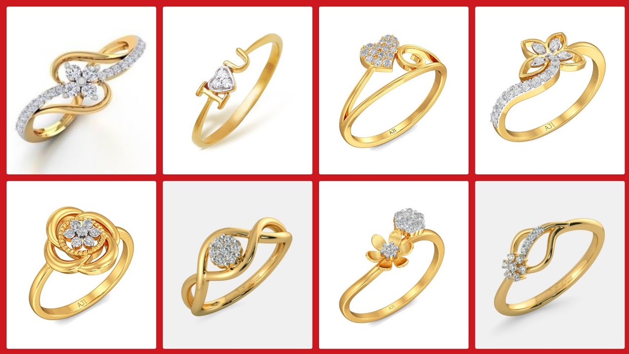 Daily wear Gold Ring Designs for Girls Latest or Simple Gold Ring