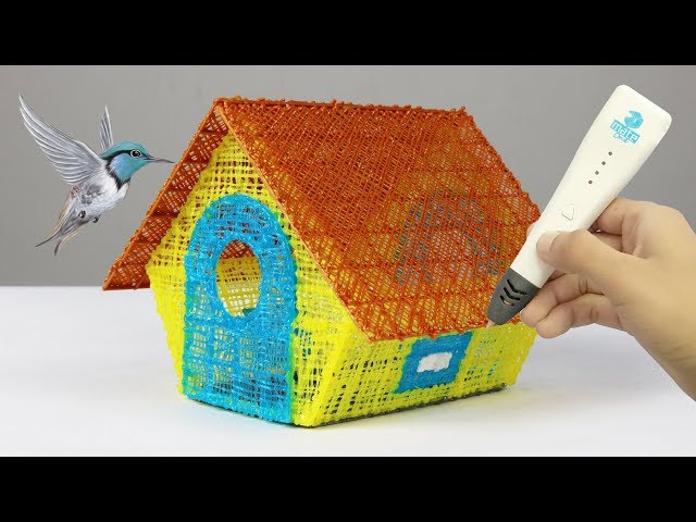 3D Pen Bird House (Template) by joshvv