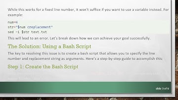 How to Replace a Specific Line in a File with sed Using a Variable