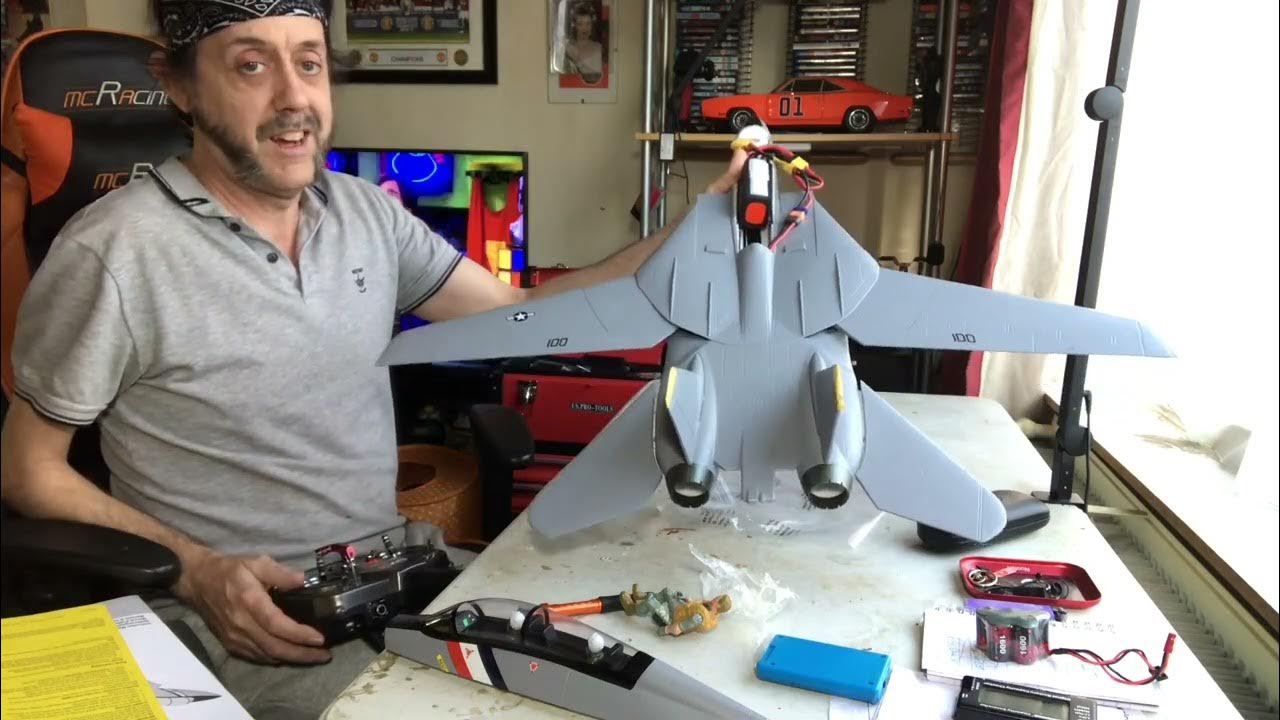 Eflite F14 tomcat twin edf setup - YouTube