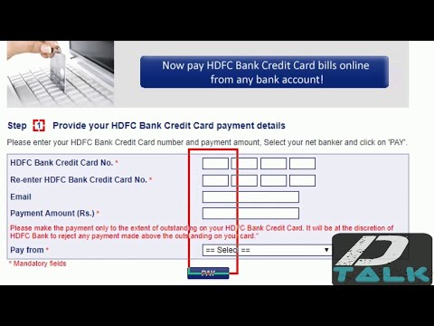 Pay Hdfc Credit Card Bill Payment Without Hdfc Net Banking Only 3 Steps Youtube