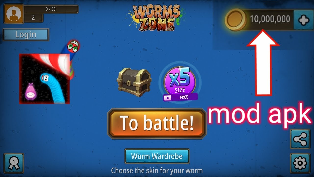 Worms zone io mod apk YouTube