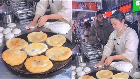Making pork and scallion pancakes to sell for profit 🥞💰