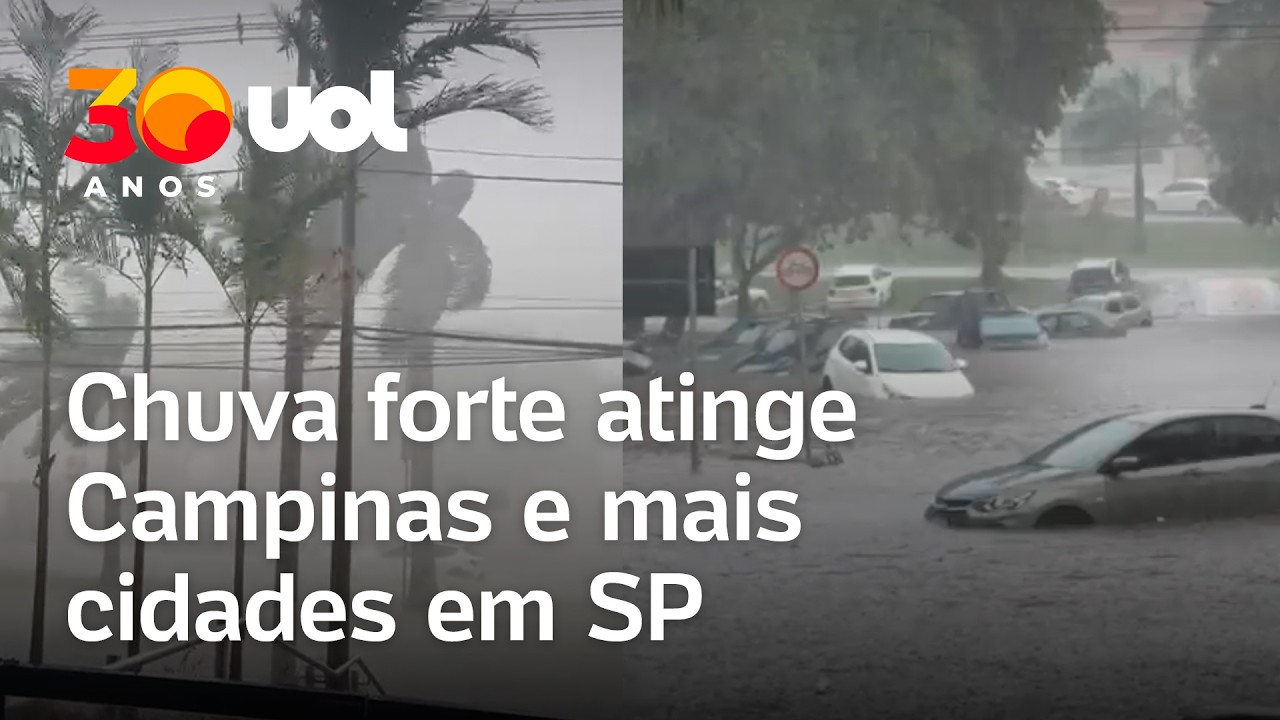 Chuva forte causa estragos em Campinas e outras cidades do interior de SP; veja vídeos