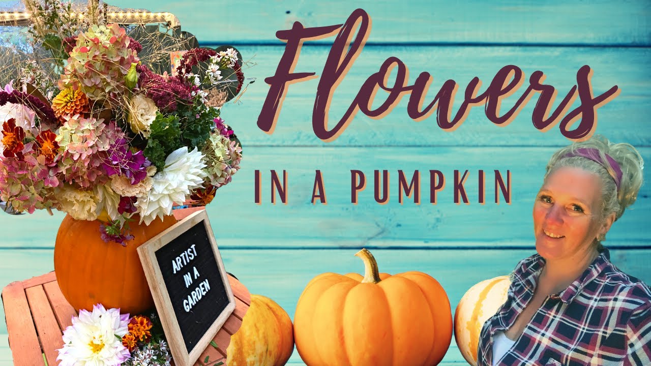 PUMPKIN FLOWER ARRANGEMENT! Fall Flowers YouTube