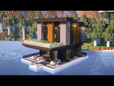 🛠️MODERN LAKE HOUSE / Minecraft Tutorial