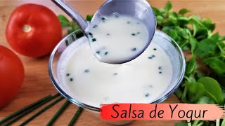 Salsa de Yogur para ensaladas / Salsa Vinagreta de Yogur para darle un  toque diferente - YouTube