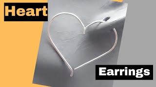 Easy DIY Heart Earrings | Silver Heart Earrings | How to Make Silver  Heart Hoop Earrings