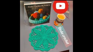 كروشيه مفرش دائري سهل للمبتدئين /Easy Crochet Round Tablecloth for Beginners