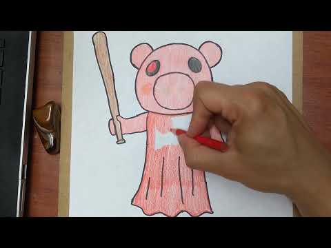 Como Dibujar Y Pintar A Piggy De Roblox How To Draw And Paint Piggy From Roblox Youtube - dibujos bonitos dibujos de piggy roblox para colorear e imprimir